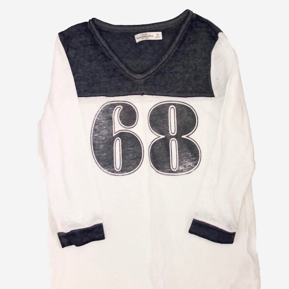 Abercrombie varsity-style long sleeve